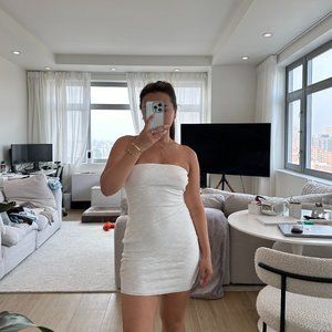 OSCAR MINI DRESS WHITE PRINCESS POLLY US 4